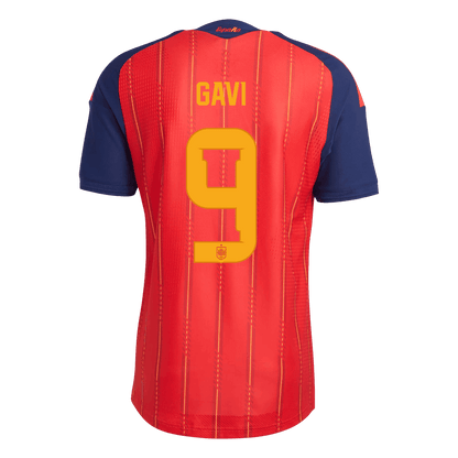 Versão do Jogador GAVI #9 Spain Casa Copa do Mundo Futebol Camisas 2026 Vermelho
