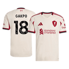 GAKPO #18 Liverpool Fora Camisa 2025/26 Branco