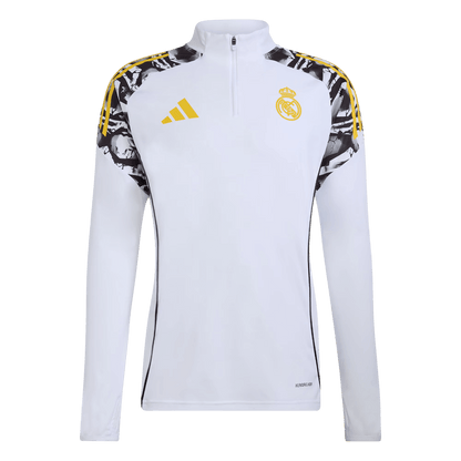 Real Madrid Infantil Zíper Moletom Conjunto (Top+Pants) 
 2025/26 Branco