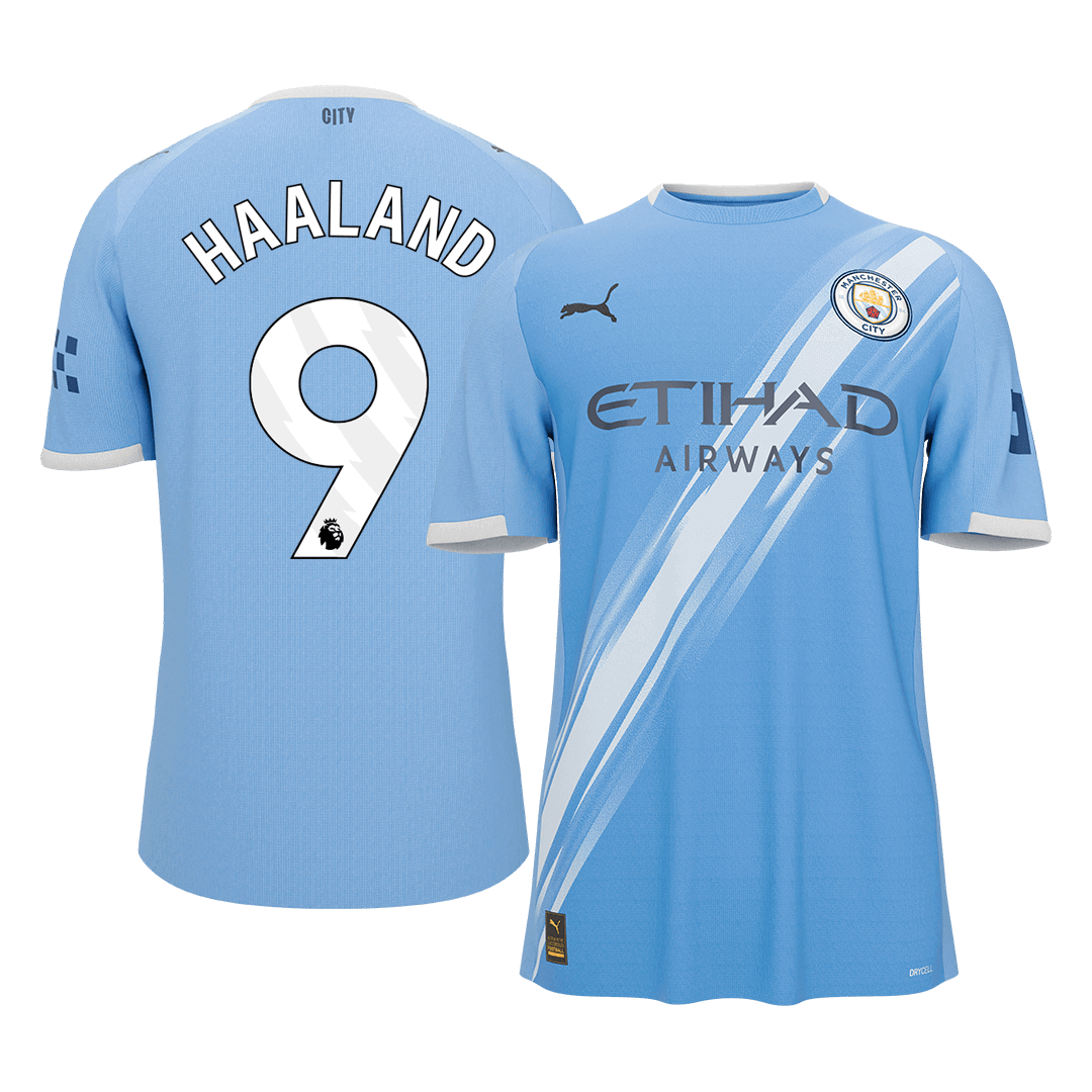 【Super Qualidade】HAALAND #9 Manchester City
 Casa Futebol Camisa 2025/26 Azul camisola de futebol