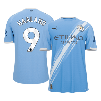 【Super Qualidade】HAALAND #9 Manchester City
 Casa Futebol Camisa 2025/26 Azul camisola de futebol