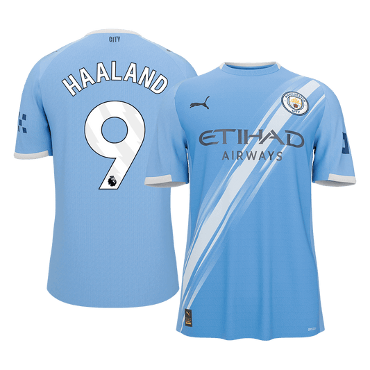 【Super Qualidade】HAALAND #9 Manchester City
 Casa Futebol Camisa 2025/26 Azul camisola de futebol