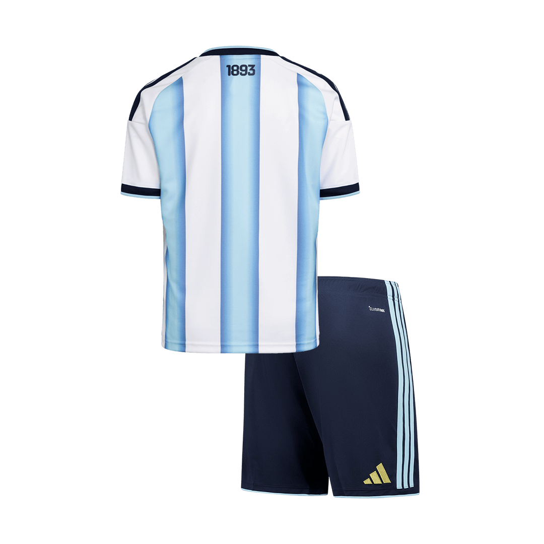 Argentina Infantil Casa Futebol Camisa Conjunto (Camisa+Shorts) Copa do Mundo 2026 - camisola de futebol para