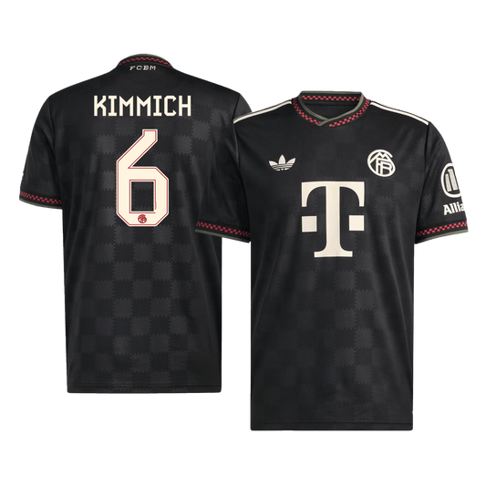KIMMICH #6 Bayern Munich Fora Terceira Camisa 2025/26 Preto camisola de futebol