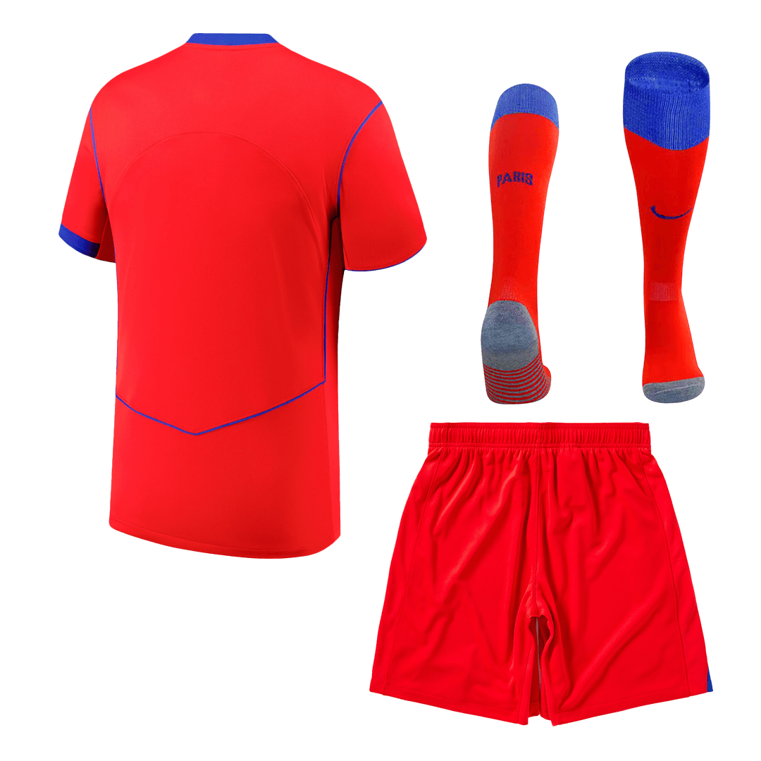 PSG Fora Terceira Camisa Conjunto(Camisa+Calções+Meias) 2025/26 Vermelho