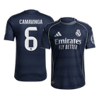 Jogador CAMAVINGA #6 Real Madrid Fora Futebol Camisas 2025/26 Marinha