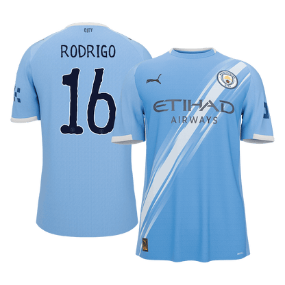 【Super Qualidade】RODRIGO #16 Manchester City
 Casa Futebol Camisa 2025/26 Azul - Club World Cup cami