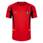 Retrô Belgium Casa Copa do Mundo Camisa 2002 Vermelho