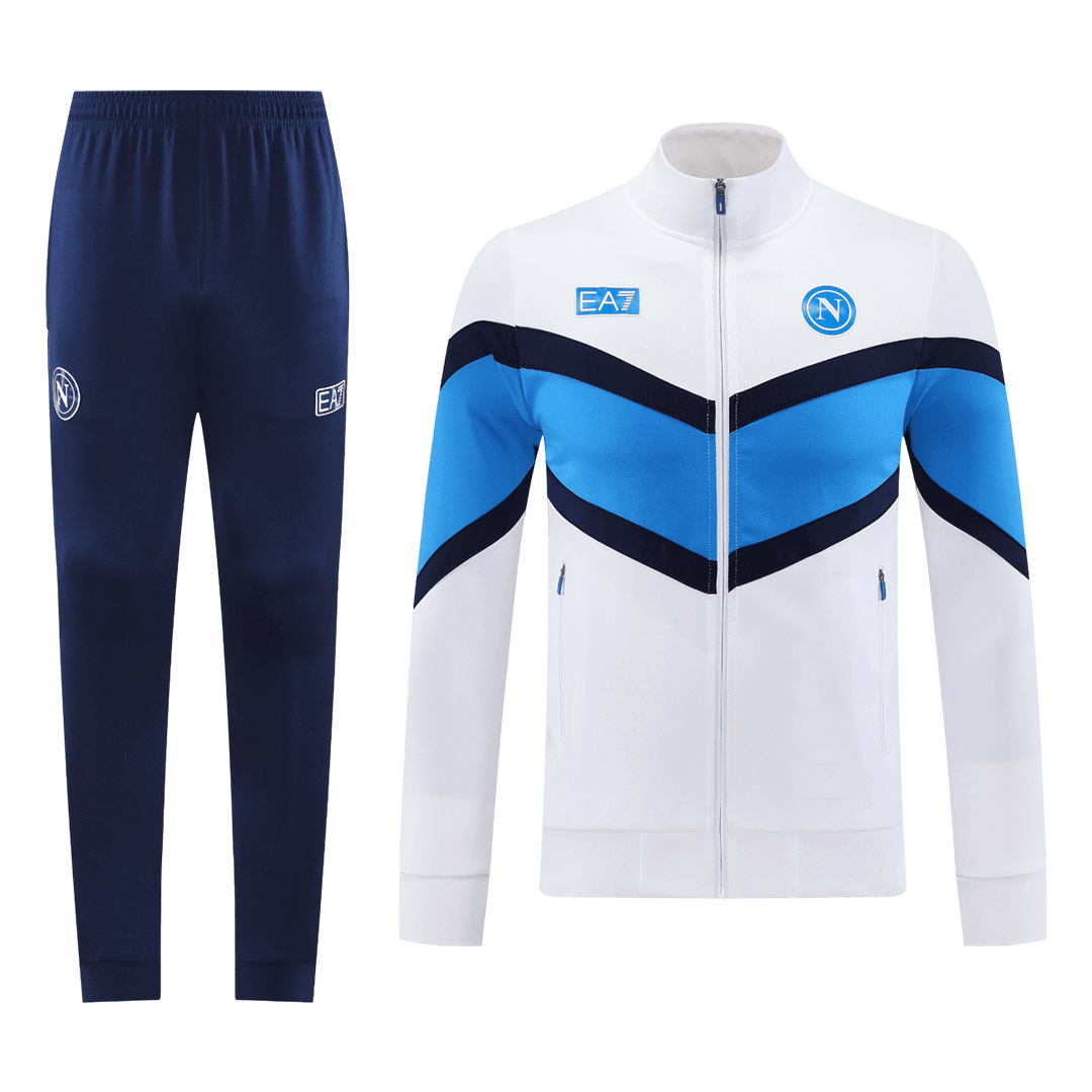 Napoli Treino Jaqueta Conjunto (Jaqueta+Calças) 2025/26 Branco camisola de futebol