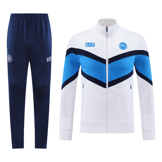 Napoli Treino Jaqueta Conjunto (Jaqueta+Calças) 2025/26 Branco camisola de futebol