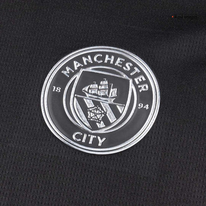 Manchester City Fora Camisa Conjunto(Camisa+Calções+Meias) 2025/26 Preto