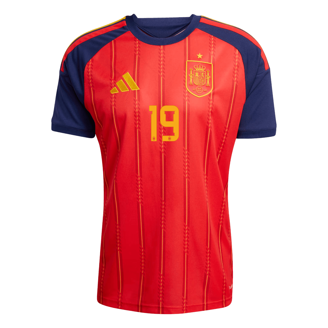 【Super Qualidade】LAMINE YAMAL #19 Espanha
 Casa Futebol Camisa 2026 Vermelho