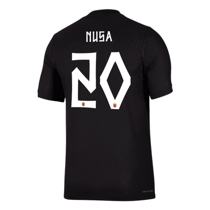 Versão do Jogador NUSA #20 Noruega Fora Copa do Mundo Futebol Camisas 2026 Preto