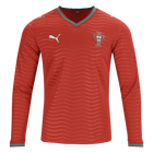 Versão do Jogador Portugal Casa Manga comprida Camisa 2026 Vermelho