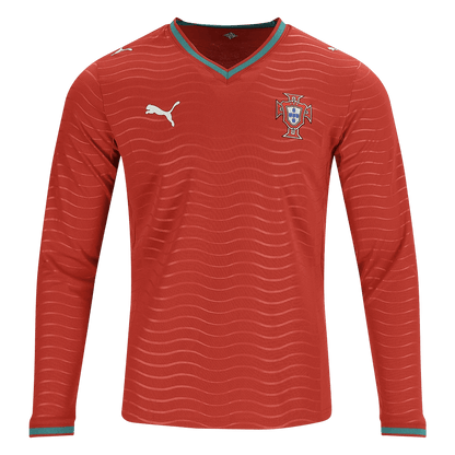 Portugal Casa Manga comprida Camisa 2026 Vermelho camisola de futebol