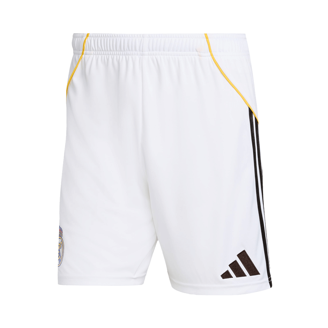 Real Madrid Home Soccer Shorts 25/26 White camisola de futebol 2025/26