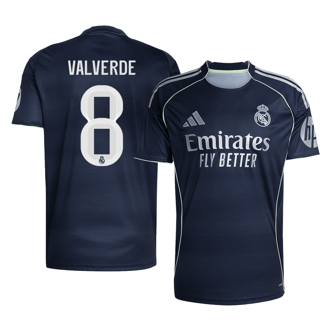 VALVERDE #8 Real Madrid Fora Camisa 2025/26- Marinha camisola de futebol