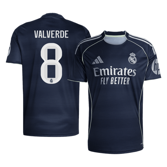 VALVERDE #8 Real Madrid Fora Camisa 2025/26- Marinha camisola de futebol