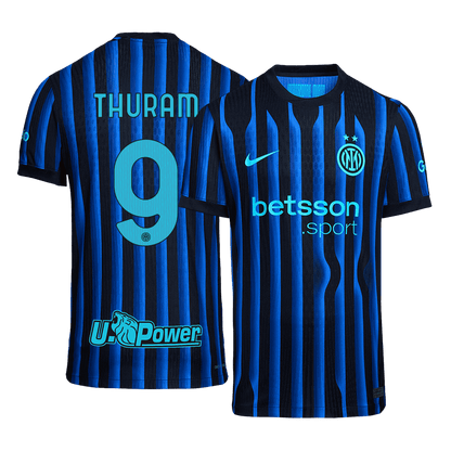 Jogador THURAM #9 Inter Milan Casa Futebol Camisas 2025/26 camisola de futebol