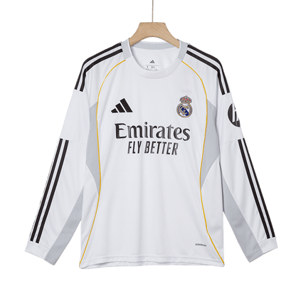 Real Madrid Camisola Casa Manga Comprida 2025/26 Branco