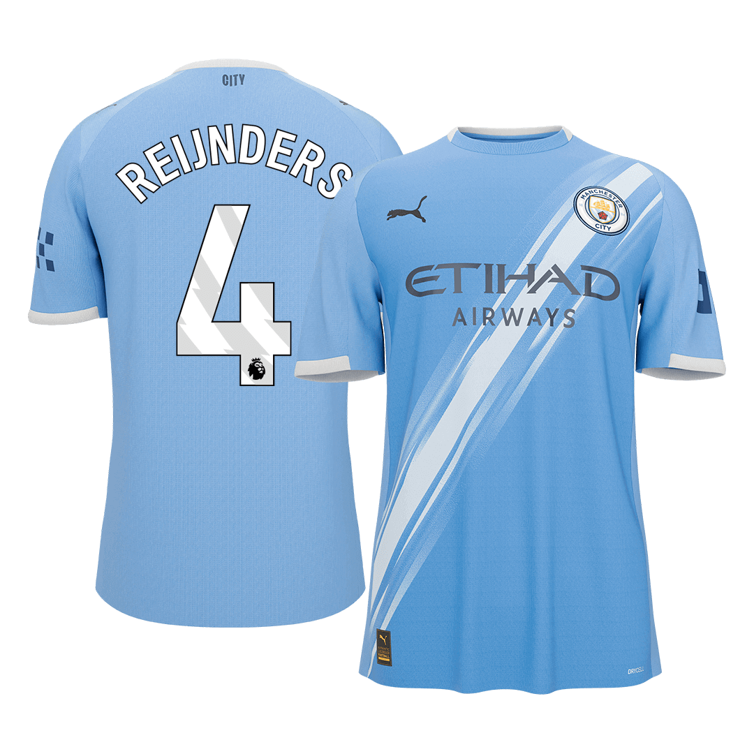 【Super Qualidade】REIJNDERS #4 Manchester City
 Casa Futebol Camisa 2025/26 Azul camisola de futebol