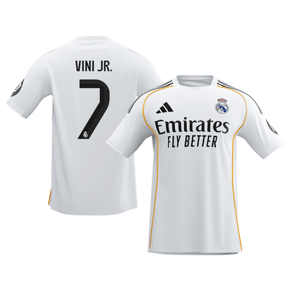 【Super Qualidade】VINI JR. #7 Real Madrid
 Casa Futebol Camisa 2025/26 Branco camisola de futebol