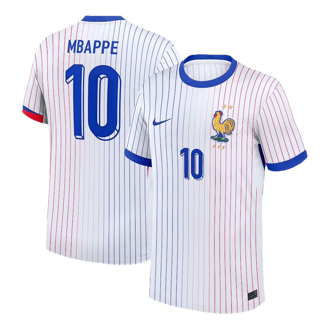 Camisola de futebol MBAPPE #10 França Fora Camisola personalizada 2025/26