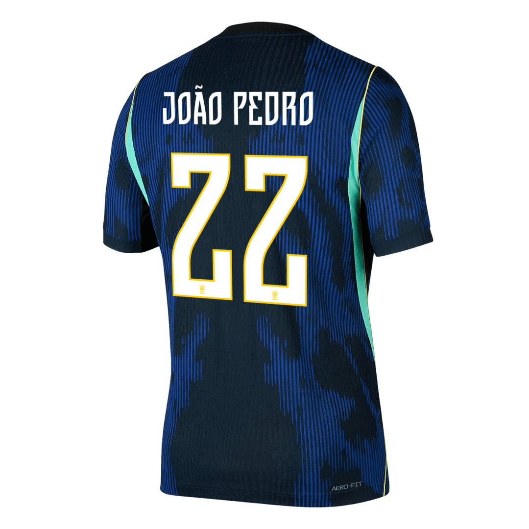 Versão do Jogador JOÃO PEDRO #22 Brasil Fora Copa do Mundo Futebol Camisas 2026 Marinha