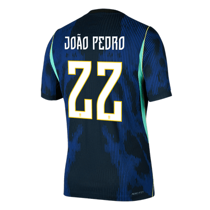 Versão do Jogador JOÃO PEDRO #22 Brasil Fora Copa do Mundo Futebol Camisas 2026 Marinha