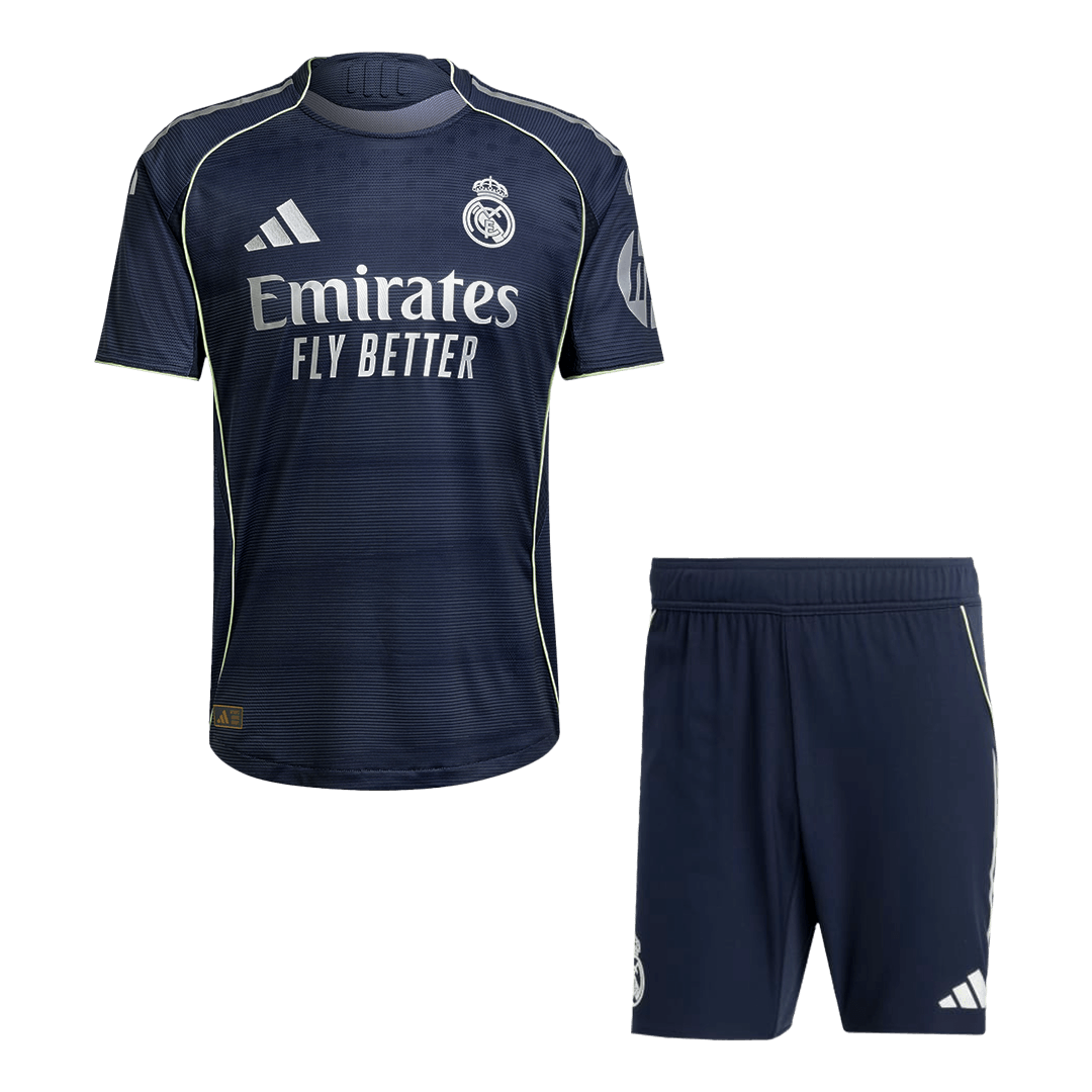 Jogador Real Madrid Fora Camisa Conjunto (Camisola + Calções) 2025/26- Marinha