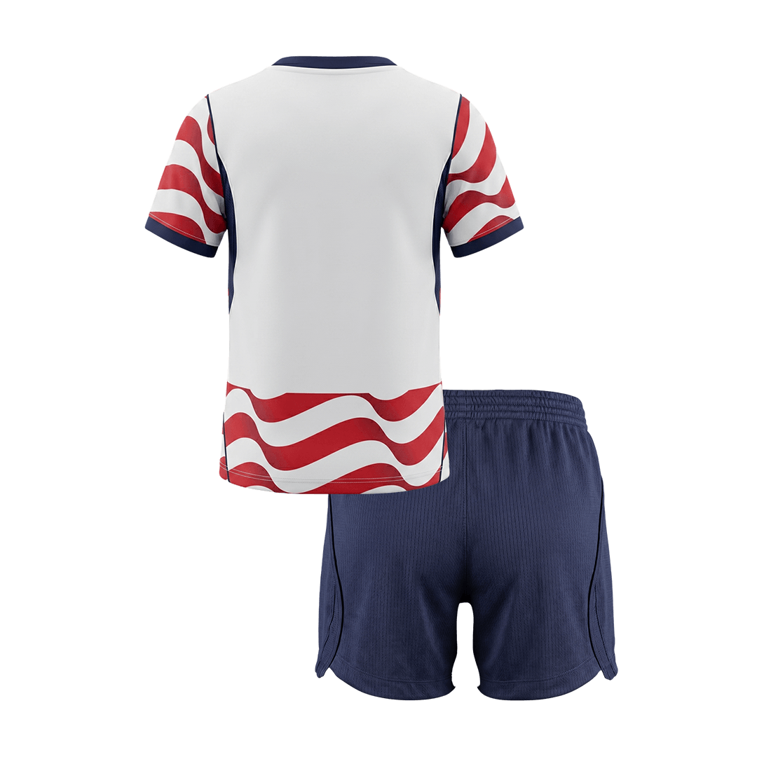 EUA Infantil  Casa Copa do Mundo Futebol Camisa Conjunto (Camisa+Shorts) 2026