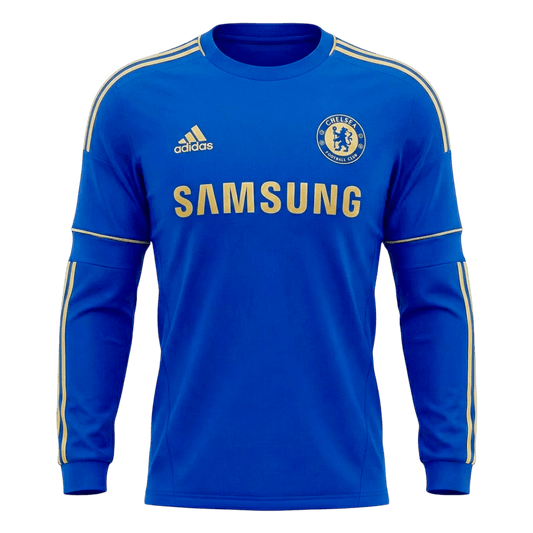 Retrô Chelsea Casa Manga Longa Camisa 2012/13 Azul camisola de futebol 2025/26
