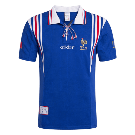 Retrô França Casa Camisa 1996 Azul