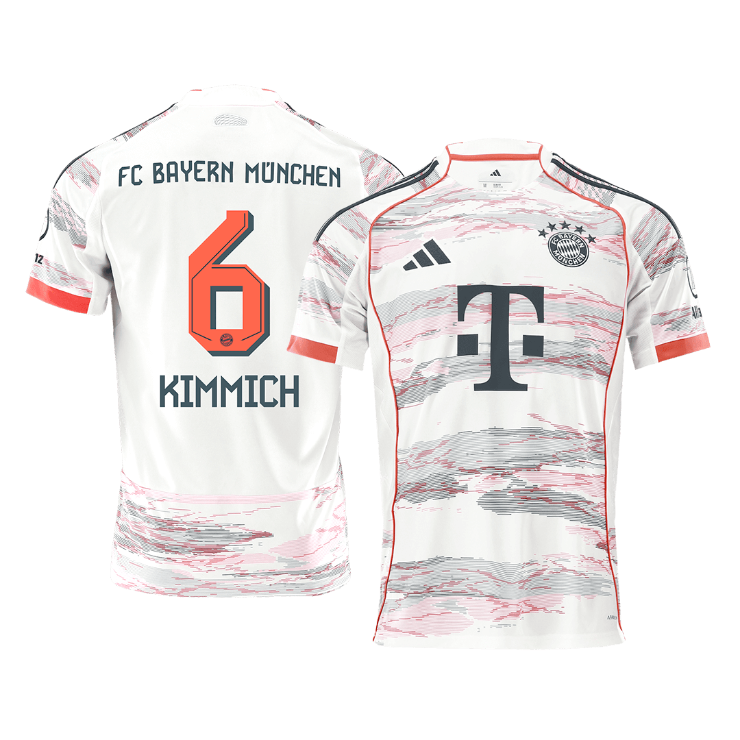 KIMMICH #6 Bayern Munich Fora Camisa 2025/26 Branco camisola de futebol