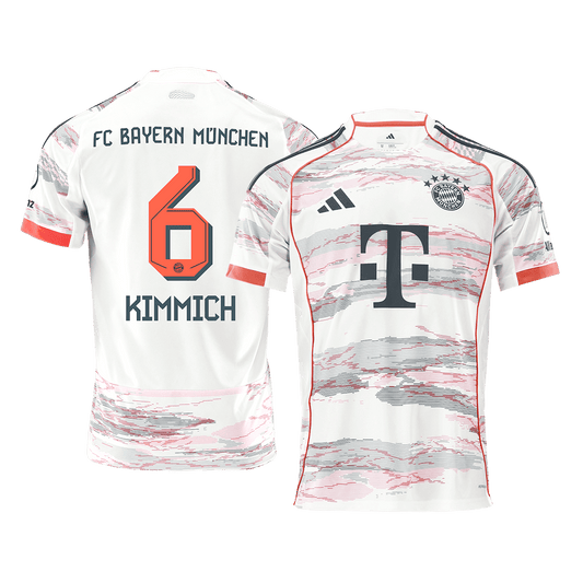 KIMMICH #6 Bayern Munich Fora Camisa 2025/26 Branco camisola de futebol