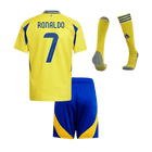 RONALDO #7 Infantil Al Nassr Camisola Casa Kits de Futebol Completos 2024/25