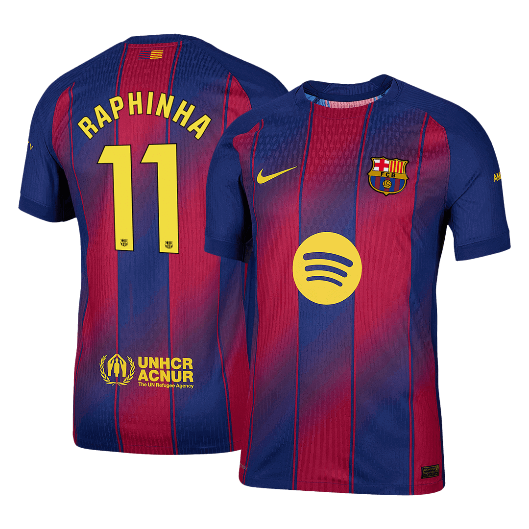 Jogador RAPHINHA #11 Barcelona Casa Futebol Camisas 2025/26 camisola de futebol