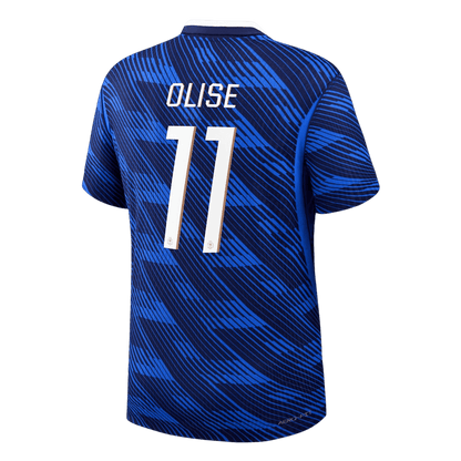 Versão do Jogador OLISE #11 França Casa Copa do Mundo Futebol Camisas 2026 Azul