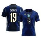 ENDRICK #19 Brasil Fora Copa do Mundo Camisa 2026 Marinha