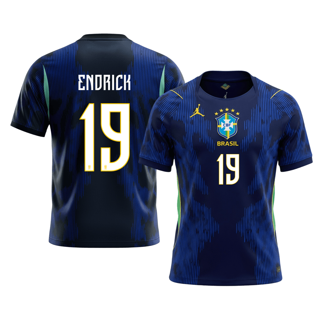 ENDRICK #19 Brasil Fora Copa do Mundo Camisa 2026 Marinha