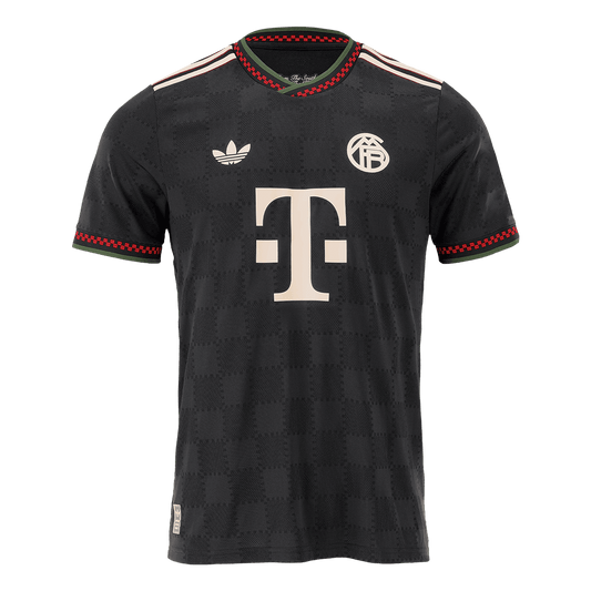 Jogador Bayern Munich Fora Terceira Futebol Camisas 2025/26 Preto camisola de futebol