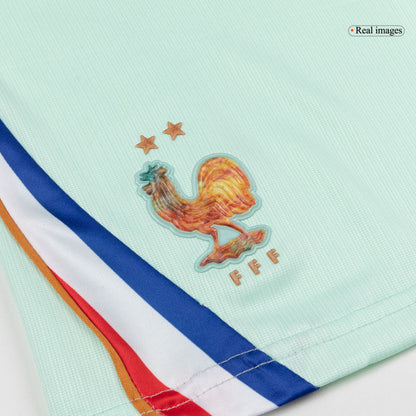 France Infantil Fora Copa do Mundo Futebol Camisa Conjunto (Camisa+Shorts) 2026 Verde - camisola de futebol para - imagem 3