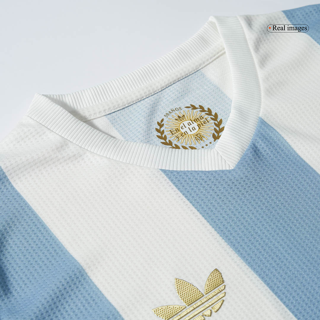 Camisola de futebol MESSI #10 Argentina personalizada 50th aniversário