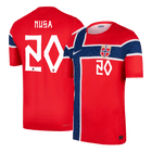 Versão do Jogador NUSA #20 Noruega Casa Copa do Mundo Futebol Camisas 2026 Vermelho