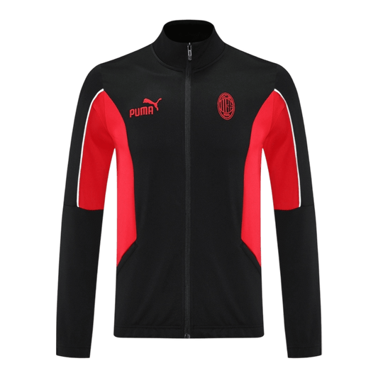 AC Milan Treino Jaqueta 2025/26 Preto camisola de futebol