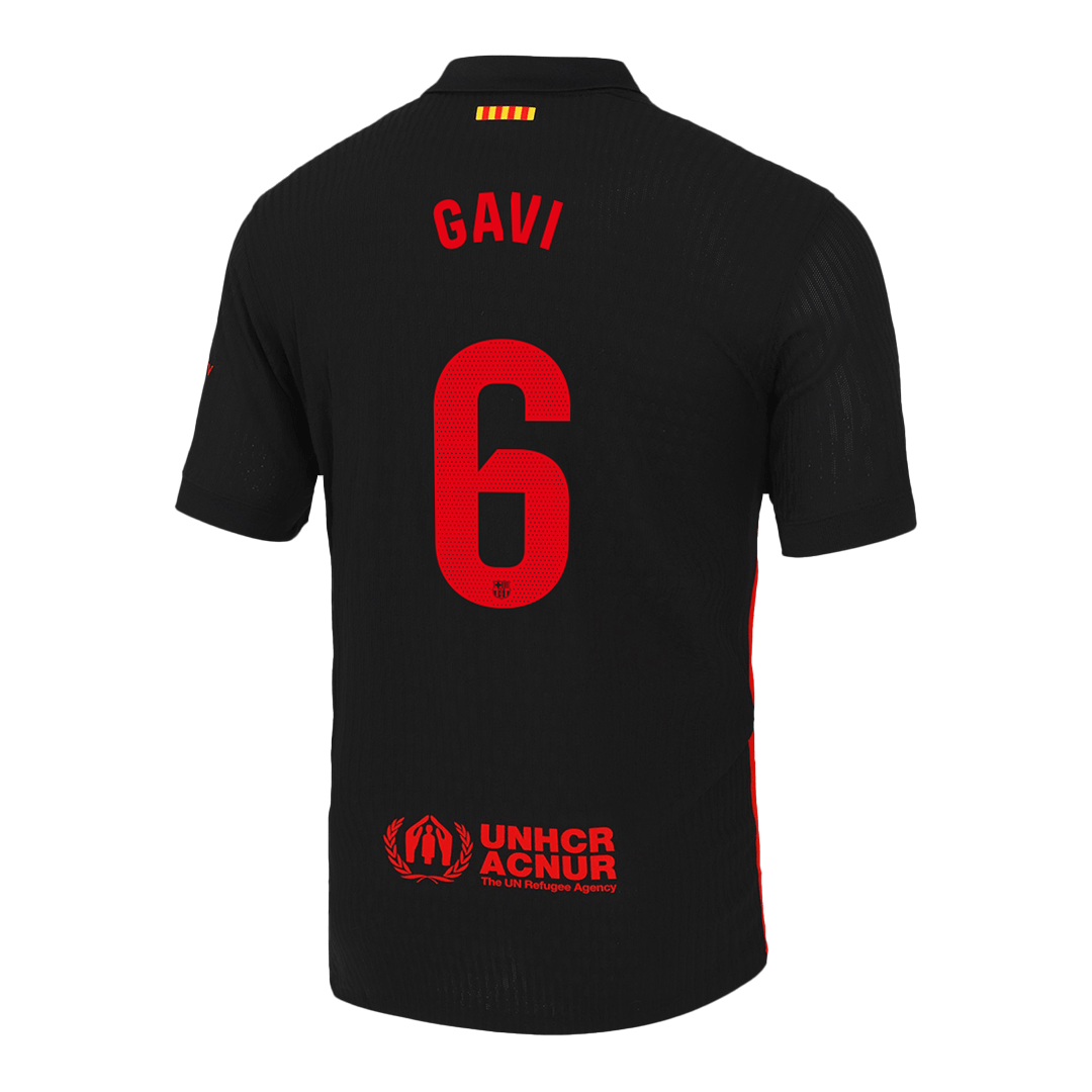 GAVI #6 Barcelona Camisola Jogador Logótipo do Spotify sem texto
