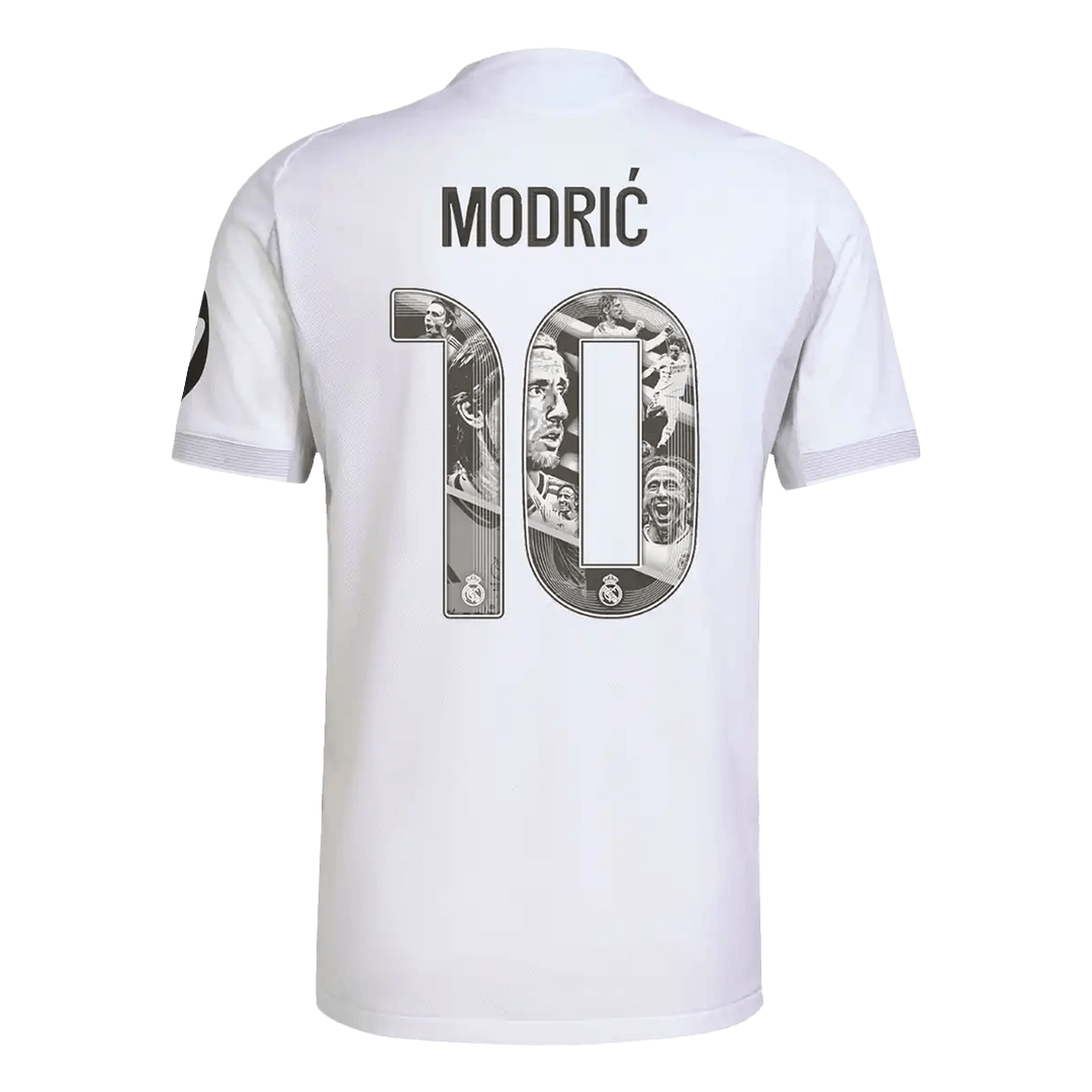 Jogador MODRIĆ Special #10 Real Madrid Casa Especial Especial Futebol Camisas 2025/26 Branco