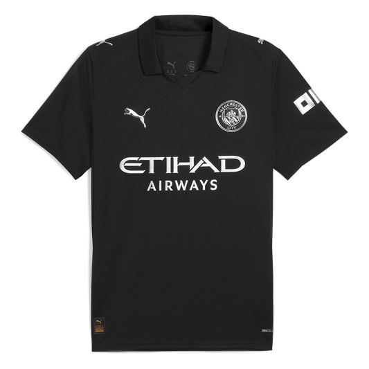 Manchester City Fora Camisa 2025/26- Preto camisola de futebol