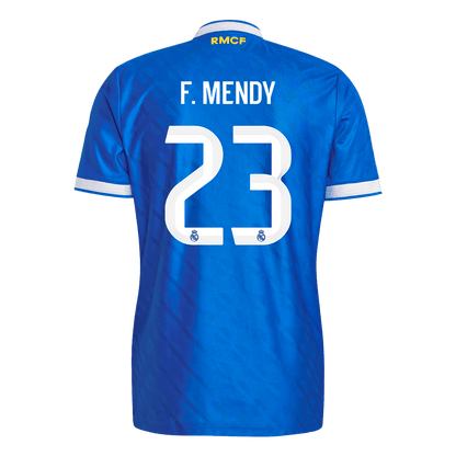 Jogador F. MENDY #23 Real Madrid Fora Terceira Futebol Camisas 2025/26 Azul