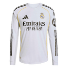 Real Madrid Casa Manga Longa Futebol Camisas 2025/26 Branco